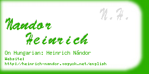 nandor heinrich business card